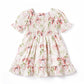 Girls' Blush Bouquet Smocked Puff Sleeve Dress