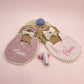 Personalized Baby Bow Headband, Waterproof Bib & Burp Cloth Gift Set