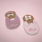 Personalized Baby Bow Headband, Waterproof Bib & Burp Cloth Gift Set
